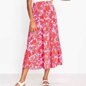LOFT Tropic Tiered Maxi Skirt